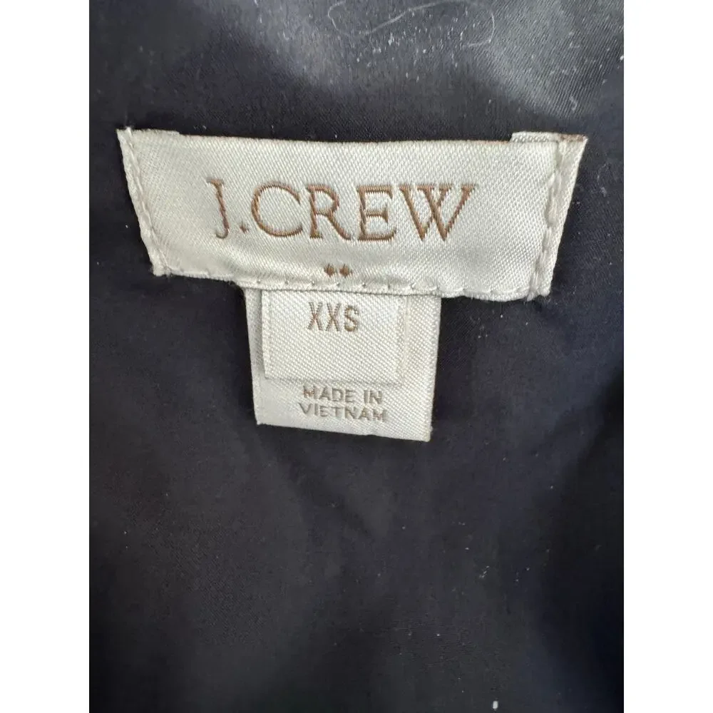 J.Crew Herringbone Quilted Puffer Vest Down Fill Zip Front Pockets XXS - Picture 3 of 9